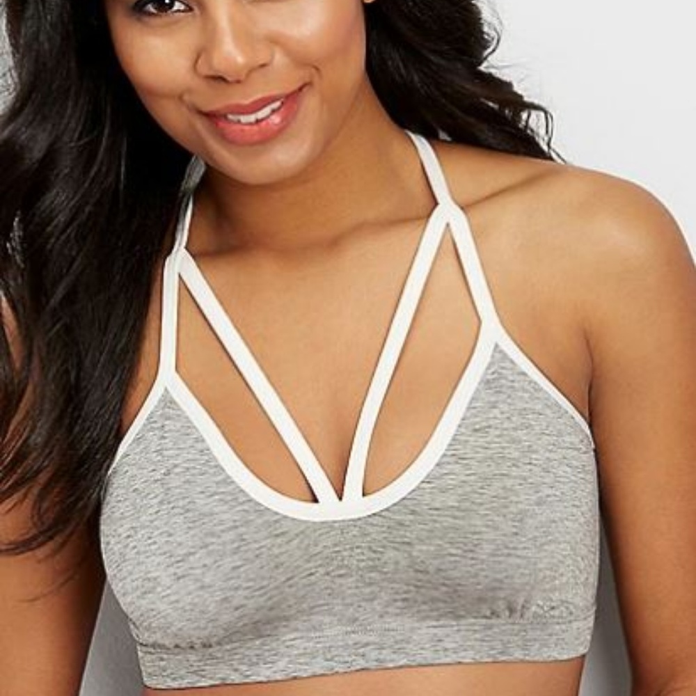 Maurices Strappy Racerback Gray Bralette